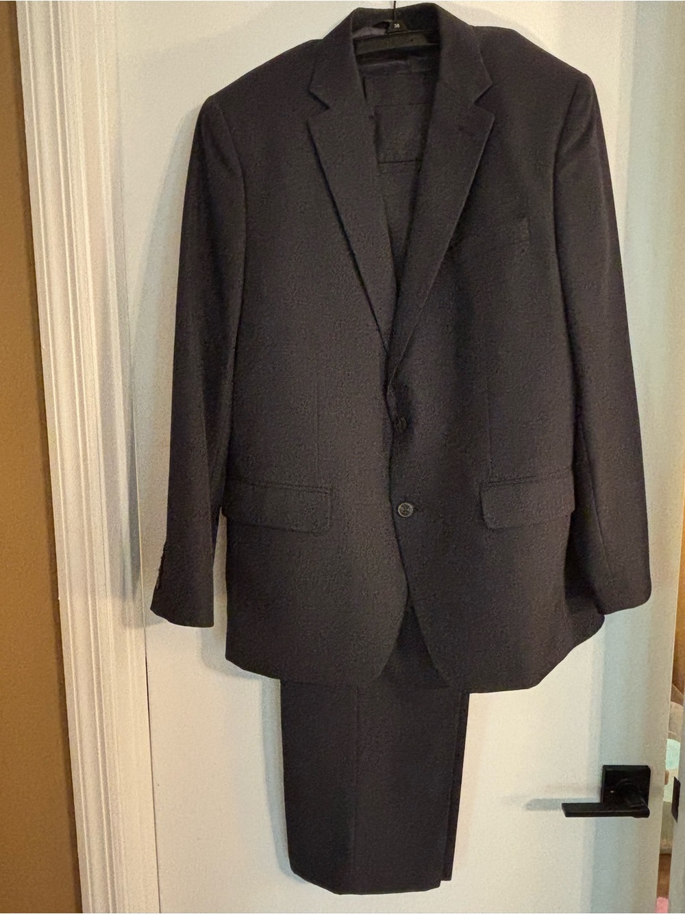 Haggar travel performance Men's Black Two-Piece Suit - Tailored Style